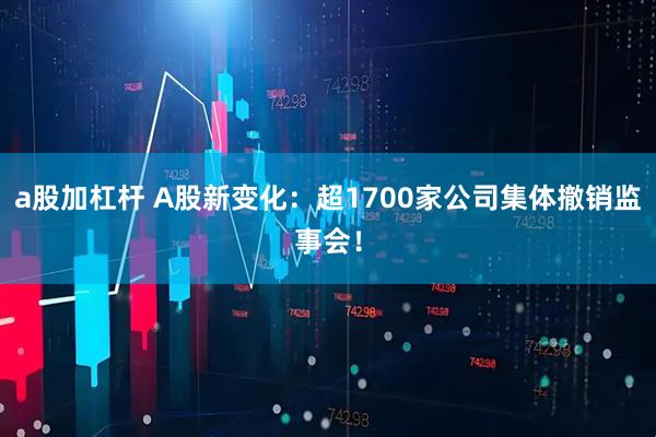 a股加杠杆 A股新变化：超1700家公司集体撤销监事会！